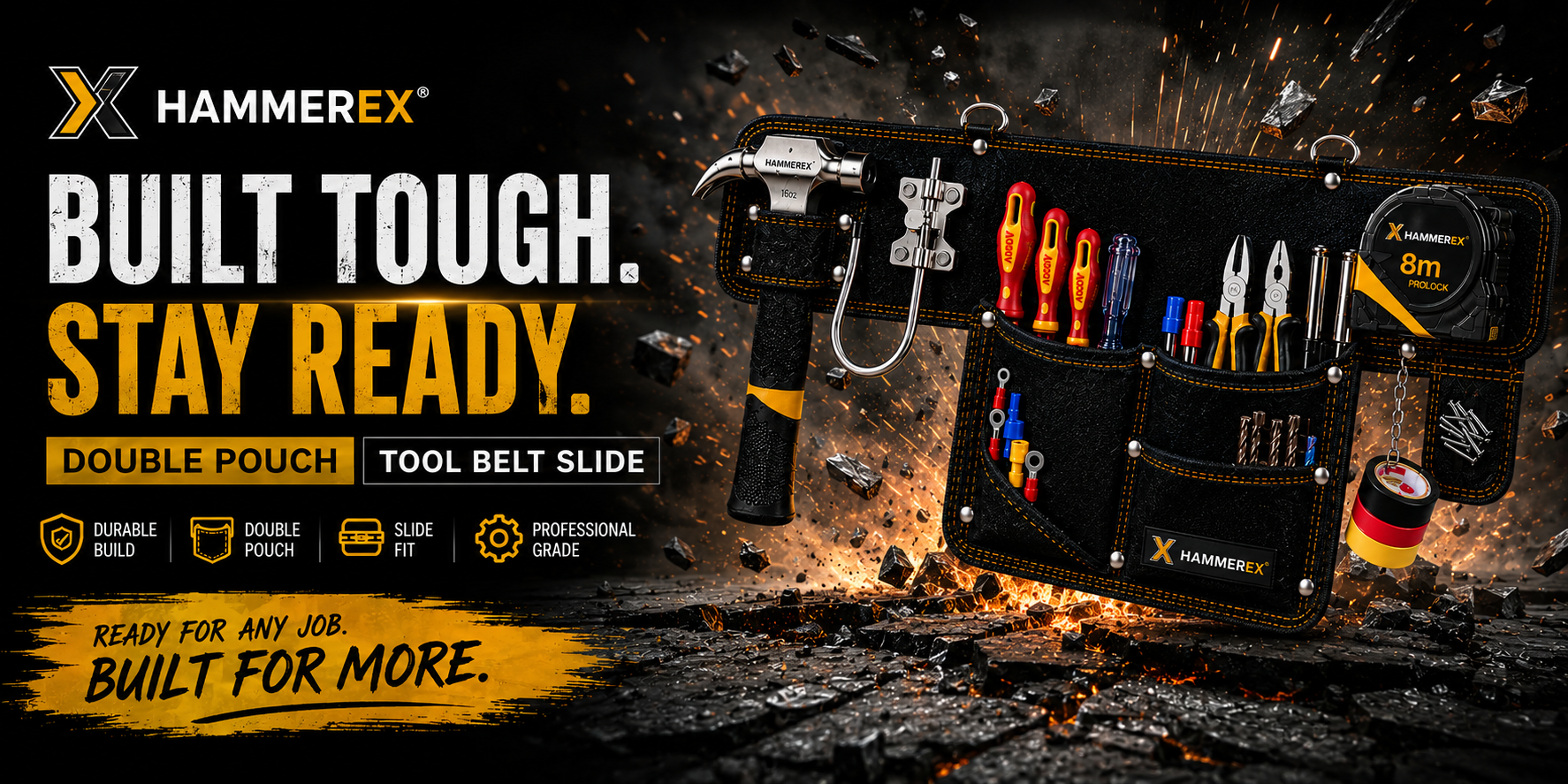 Electrician Double Pouch Belt Slide — image 3