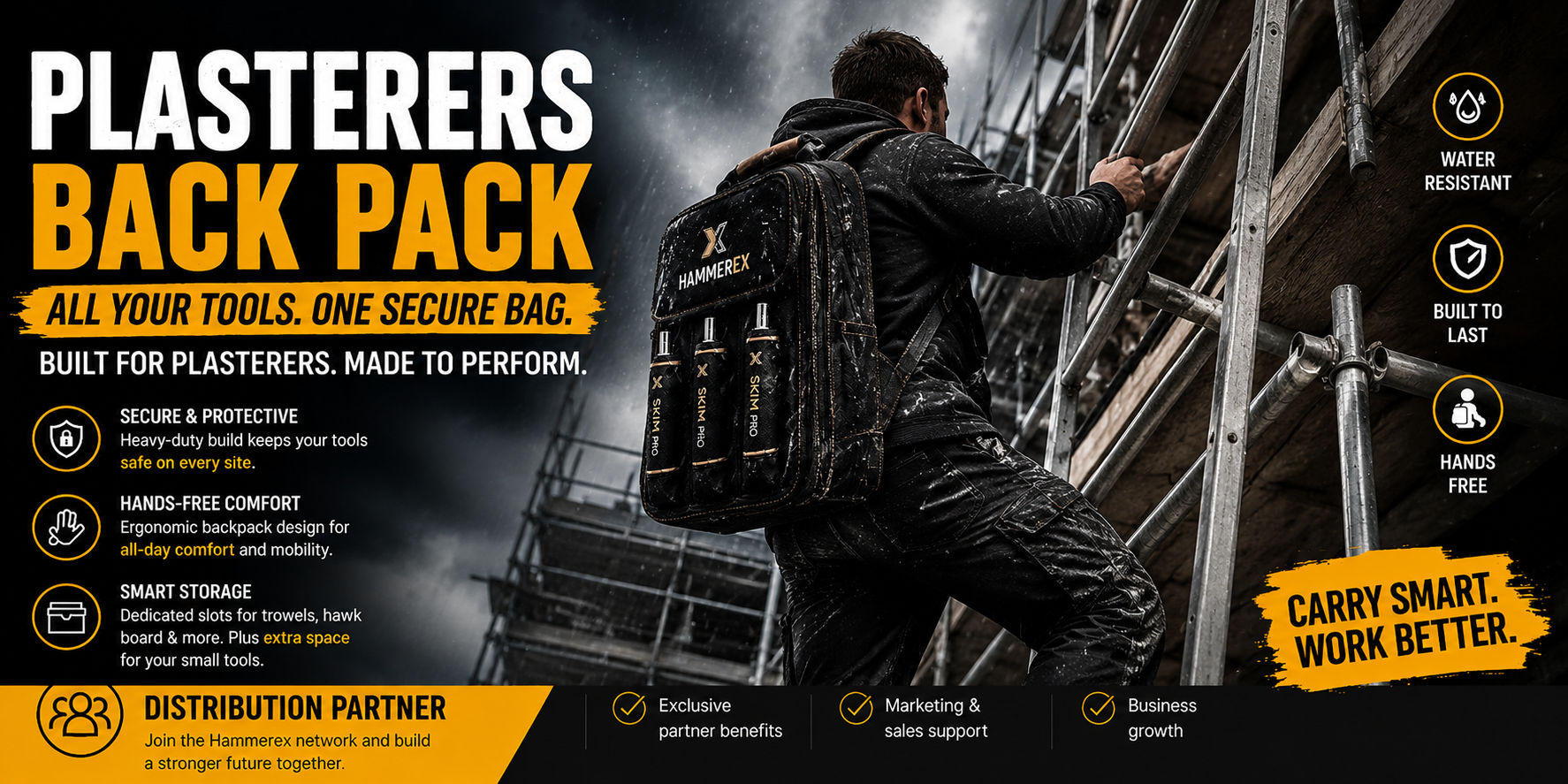 Hammerex Plasterer's Backpack — additional view