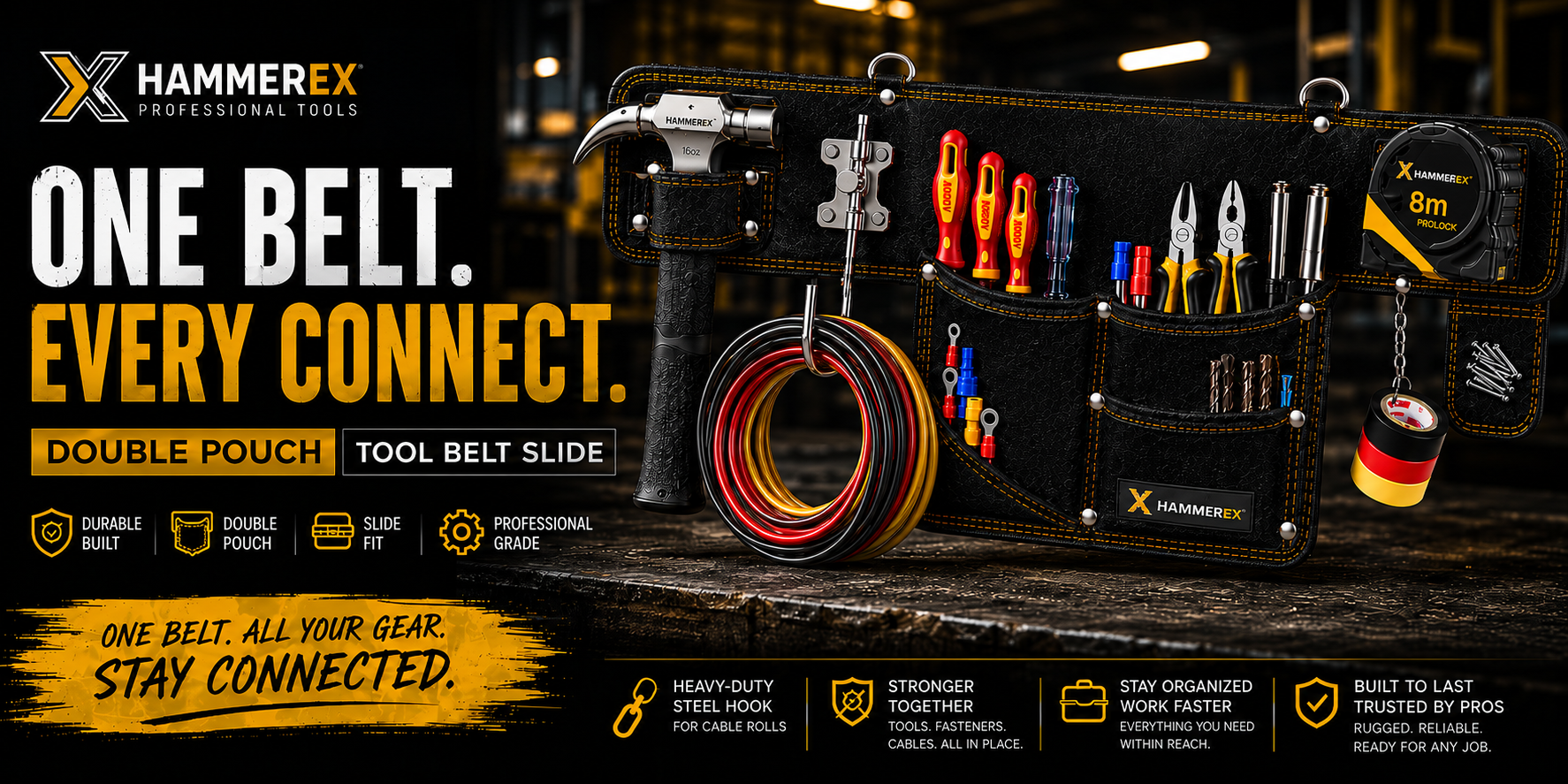 Electrician Double Pouch Belt Slide — banner 2