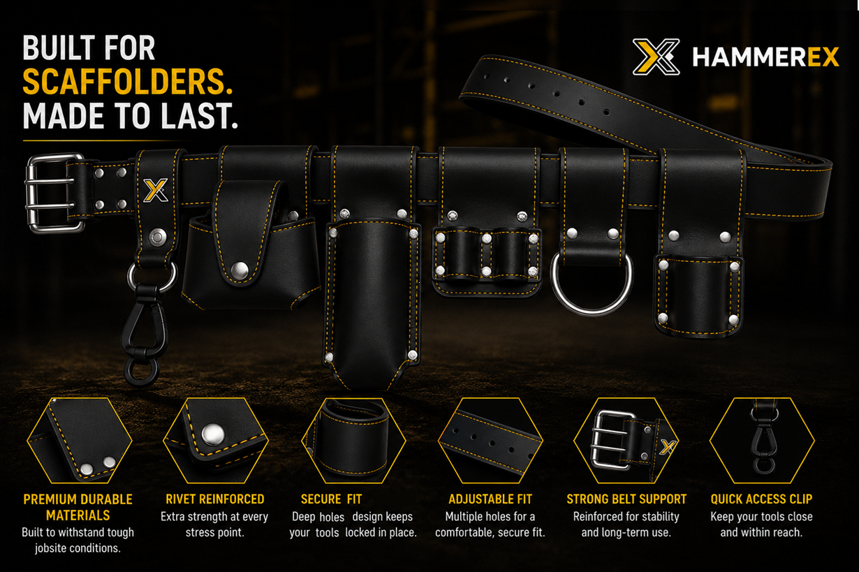 Heavy Duty Leather Tool Belt Set