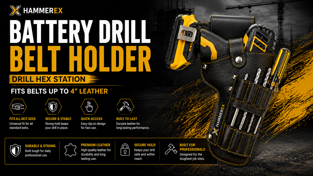Hammerex Battery Drill Belt Holder — banner 2