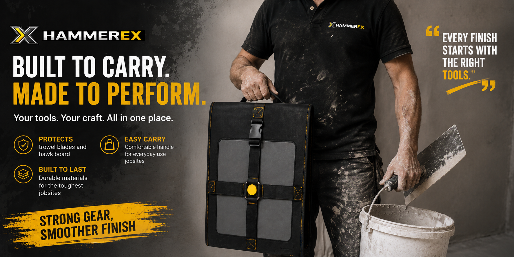 Hammerex Plastering 5 Trowel & Hawk Carry Caddy — image 2