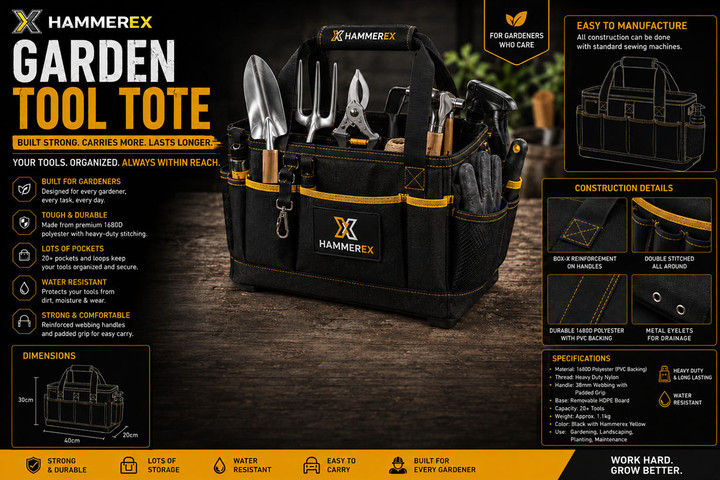 Hammerex Garden Tool Tote