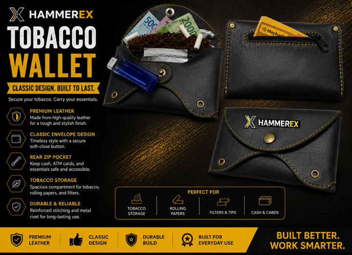 Leather Tobacco Wallet — Pro