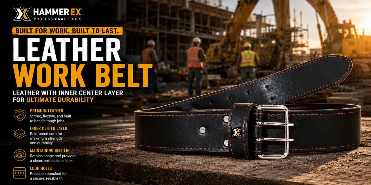Hammerex 2" Heavy Duty Leather Work Belt