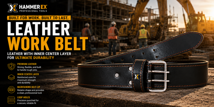Hammerex 2" Heavy Duty Leather Work Belt