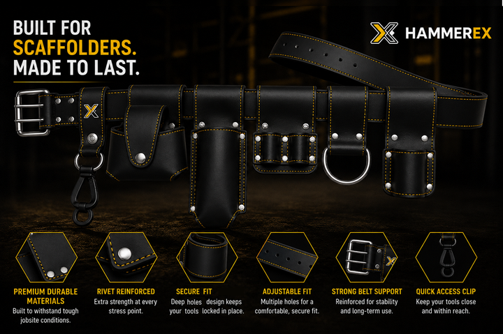 Heavy Duty Leather Tool Belt Set