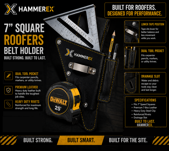 Hammerex 7" Roofer's Square Belt Holder