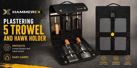 Hammerex Plastering 5 Trowel & Hawk Carry Caddy