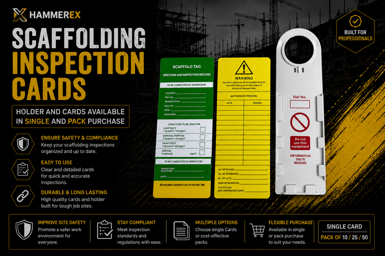 Hammerex Scaffolding Inspection Cards & Holder System
