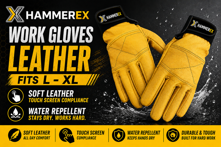 Hammerex Leather Work Gloves
