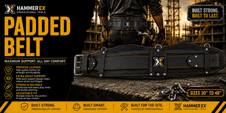 Hammerex Padded Belt Support & Heavy Duty Work Belt System